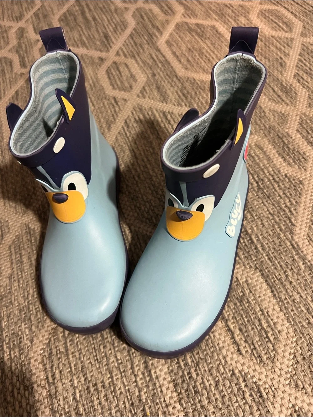 Bogs Kids Blue Character Rain Boots with Yellow Accent